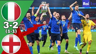 Riassunto Italia 3  2 Inghilterra  La finale Euro 2020  HD Commento Italiano [upl. by Aradnahc]