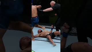 Not sure weve seen a KO like that before 👀 UFCVegas100 [upl. by Ynatil]