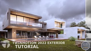 TWINMOTION 2022  Exterior Render Remake  Path Tracing  Tutorial  Step By Step [upl. by Courcy867]