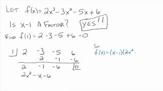 The Factor Theorem and The Remainder Theorem [upl. by Itirahc]