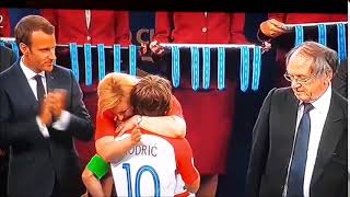 Luka Modric and Croatian President Kolinda GrabarKitarovic Crying moment at world cup final [upl. by Yeleen]