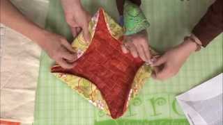 How to Make Sashiko Pot Holders Using a Pattern [upl. by Naujuj]