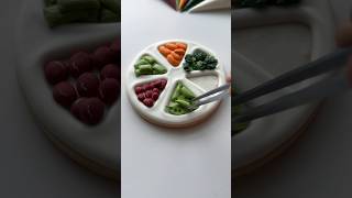 Veggie plate decorated cookie🥦royal icing recipe and guide linked in my bio cookiedecorating asmr [upl. by Ivgnout]