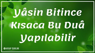 Yâsin Bitince Kısaca Bu Duâ Yapılabilir  Kayıp Dualar [upl. by Darrel]