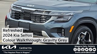 Refreshed 2024 Kia Seltos  Colour Walkthrough Gravity Grey [upl. by Ainaled311]