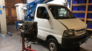 Suzuki Carry 13 16v Cherry picker engine fail part 1 [upl. by Aela]