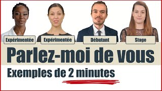 Parlez moi de vous entretien dembauche exemples en 2 minutes [upl. by Niltiak]