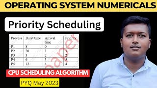 Preemptive Priority Scheduling  Operating System  Numericals  Mumbai University  PYQ Dec2022 [upl. by Seafowl]