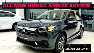 NEW HONDA AMAZE REVIEW 2024  HONDA AMAZE VX  Top Model  Review [upl. by Enyawed]