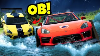 ESCAPE The FLOOD on a Mountain with OB in BeamNG Drive Mods [upl. by Beberg]