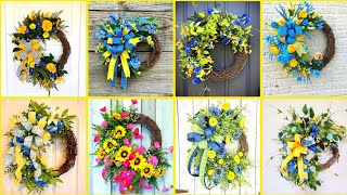 New Ester Spring Wreath Design Decorated Flower Spring decorations ideas showpieces [upl. by Lamrej]