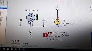 IR SENSOR OPERATED SERVO MOTOR USING PROTEUS [upl. by Burns629]