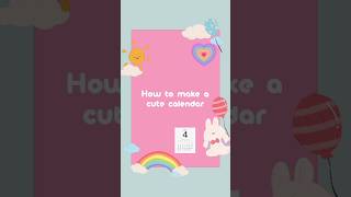 DIY  How to make a cute calendar 💫 howto diy doityourself calendar [upl. by Goar]