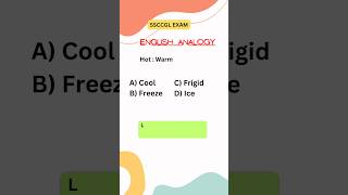 English Analogy in SSCCGL EXAM ssccgl [upl. by Imyaj262]