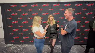 Meghann Fahy and Christopher Landon talk locations nice guys and Drop from NYCC [upl. by Herriott50]