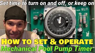 How to set a mechanical pool pump timer Set up operate program 24Hour BNLINK grasslin Intermatic [upl. by Sidonia346]