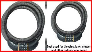 Master Lock Cable Lock Set Your Own Combination Bike Lock 6 ft Long 8122D  Black [upl. by Saba]