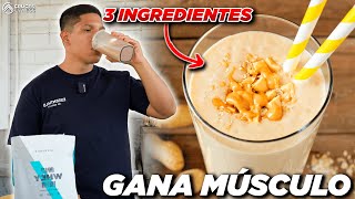 🥤BATIDO PARA GANAR MASA MUSCULAR ALTO EN PROTEÍNAS💪✅ [upl. by Casaleggio]