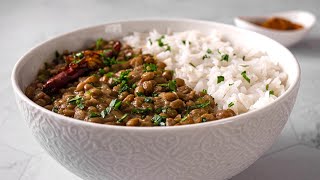 Pakistanischer Linseneintopf  Braune Linsen Dal Rezept  Vegan [upl. by Moffit]