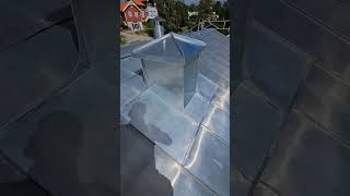 zinc roof sheetmetalwork construction blikkenslager asmr roof standingseam zinc spengler [upl. by Gawlas]