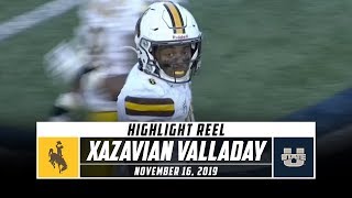 Xazavian Valladay Highlights Wyoming vs Utah State 2019  Stadium [upl. by Hoagland]