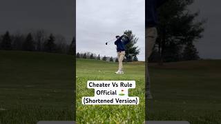 Cheater Vs Rule Official in Golf ⛳️ shorts golf fail [upl. by Neerod958]