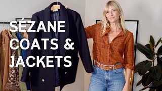 FRENCH CHIC SEZANE COATS AND JACKETS REVIEW AND STYLING GUIDE [upl. by Elitnahc]