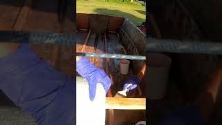 Fiberglassing Boat Stringers Pt1 [upl. by Shargel830]