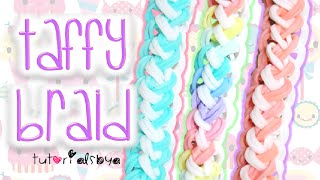 NEW Taffy Braid Rainbow Loom Bracelet Tutorial  How To [upl. by Remliw]