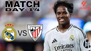 Real Madrid CF VS Athletic Bilbao । Matchday  14 । La Liga । eFootball™24 official [upl. by Syla]