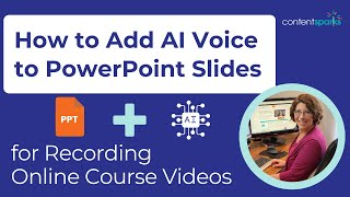 How to Add AI Voice in PowerPoint  for Online Course Videos [upl. by Tnerual72]