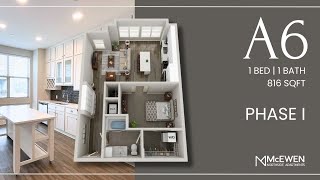 A6  1027  Phase I  One Bedroom  Virtual Tour  McEwen Northside Apartments [upl. by Muldon]