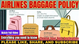 Airlines Baggage Policy  Everything you need to know about carryon luggage [upl. by Limoli]