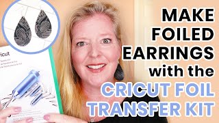 Foiled Faux Leather Earrings with the Cricut Foil Transfer Tool Kit  Cricut Foil Leather Earrings [upl. by Slater]