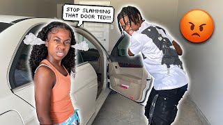 SLAMMING THE DOOR PRANK ON GIRLFRIEND HILARIOUS [upl. by Ryley]