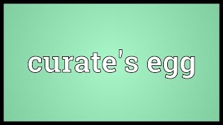 Curates egg Meaning [upl. by Llebiram]