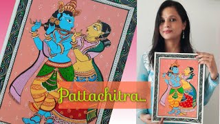 Pattachitra Painting Tutorial  A complete guideline  Indian Folk Art [upl. by Lunette]