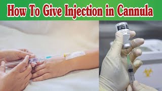 How To Give Injection in Cannula Easily at Home [upl. by Nade296]