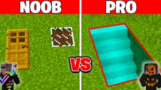 NOOB vs PRO GİZLİ YER ALTI SIĞINAĞI YAPI KAPIŞMASI  Minecraft [upl. by Amble]