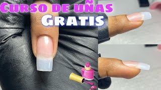 CLASE1 como aplicar uñas de acrílico para principiantestip natural [upl. by Nwahsor]