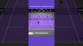 WTA Finals 2024 Doubles R1 ChanKudermetova vs DolehideKrawczyk 3 wta tennis highlights [upl. by Aniham]