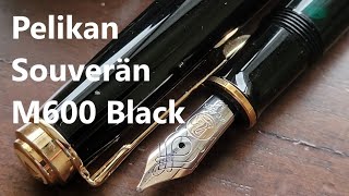 Quick Look Pelikan Souverän M600 Black Fountain Pen [upl. by Ayr]