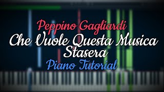 Peppino Gagliardi  Che Vuole Questa Musica Stasera  Piano Tutorial [upl. by Aras]