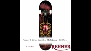 Renner B Series Complete Skateboard  B23 Tribal Skull [upl. by Ihpen628]