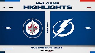 NHL Highlights  Lighting vs Jets  November 14 2024 [upl. by Alva553]