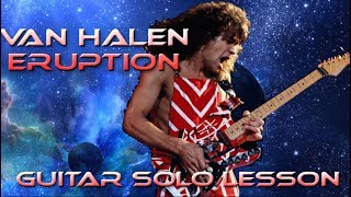 How to play Eruption by Van Halen Guitar Solo Lesson wtabs [upl. by Domenic441]