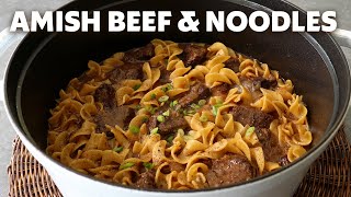 Amish Beef and Noodles  Food Wishes [upl. by Fasano]