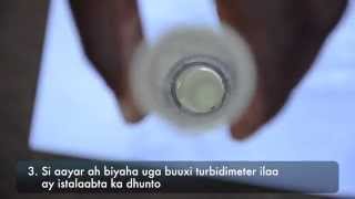 Turbidity Test  Unicef  Somalia  2015 SOM [upl. by Nahgiem55]