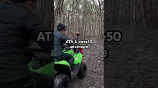 ATV amp PWee50 adventure with German shepherd buddy adventure [upl. by Ehsrop]