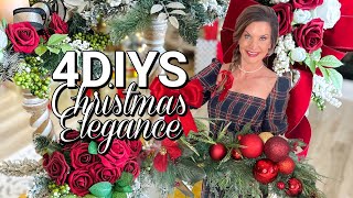 🎄NEW 4 DIY CHRISTMAS GARLAND  ELEGANT DECOR🎄I Love Christmas episode 10 Olivias Romantic Home DIY [upl. by Hannahc]